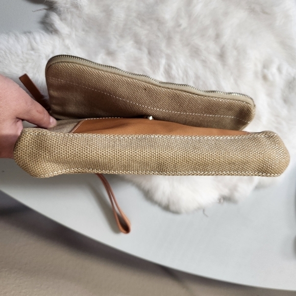 J. McLaughlin Foldover Textured Fabric Wristlet Clutch - Picture 3 of 8